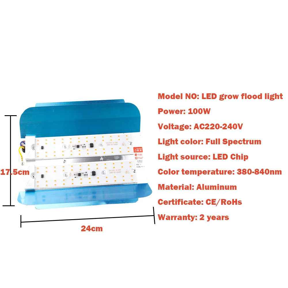 Водонепроницаемый полный спектр светодио дный растут огни растениеводство лампы Фито AC220V 50 Вт 100 Вт овощи цветущие гидропоники Быстрая