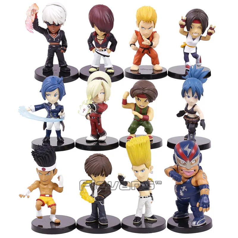

The King Of Fighters KOF Leona Heidern Yuri K Raiden Kyo Ash Elisabeth Joe Higashi Benimaru Nikaido Sie Kensou PVC Figures Toys
