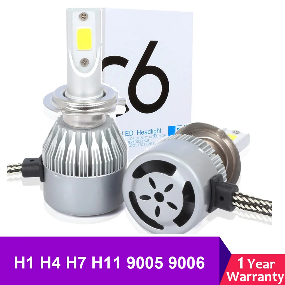 2 Adet Araba klar Ampuller LED H4 H7 9003 HB2 H11 LED H1 H3 H8 H9 