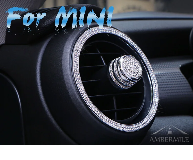  Car Air Outlet Knobs Cover Vent Circel Ring Decoration for Mini Cooper F54 F55 F56 R56 R55 R60 Accessories Car Styling (1)