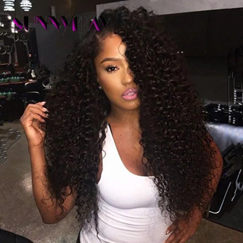 Sunnymay Hair Brazilian Curly Full Lace Wig Kinky Curly Lace Wigs