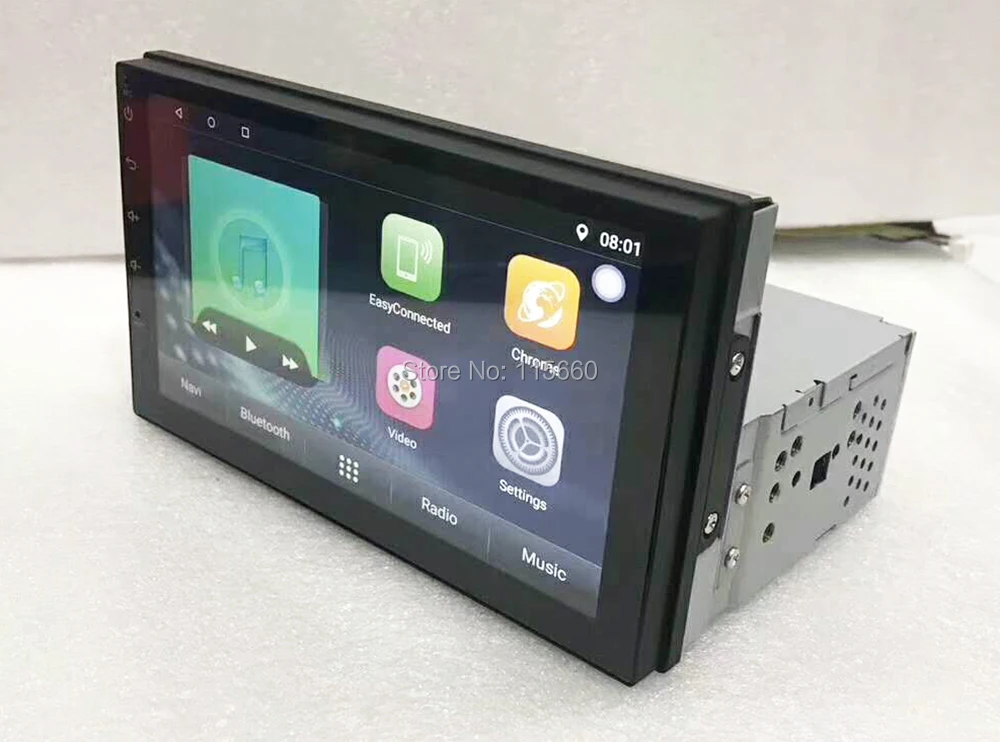 RoadRision 1Din 7inchs universal Android 7.1 Car radio GPS player with adjustable host unit 8