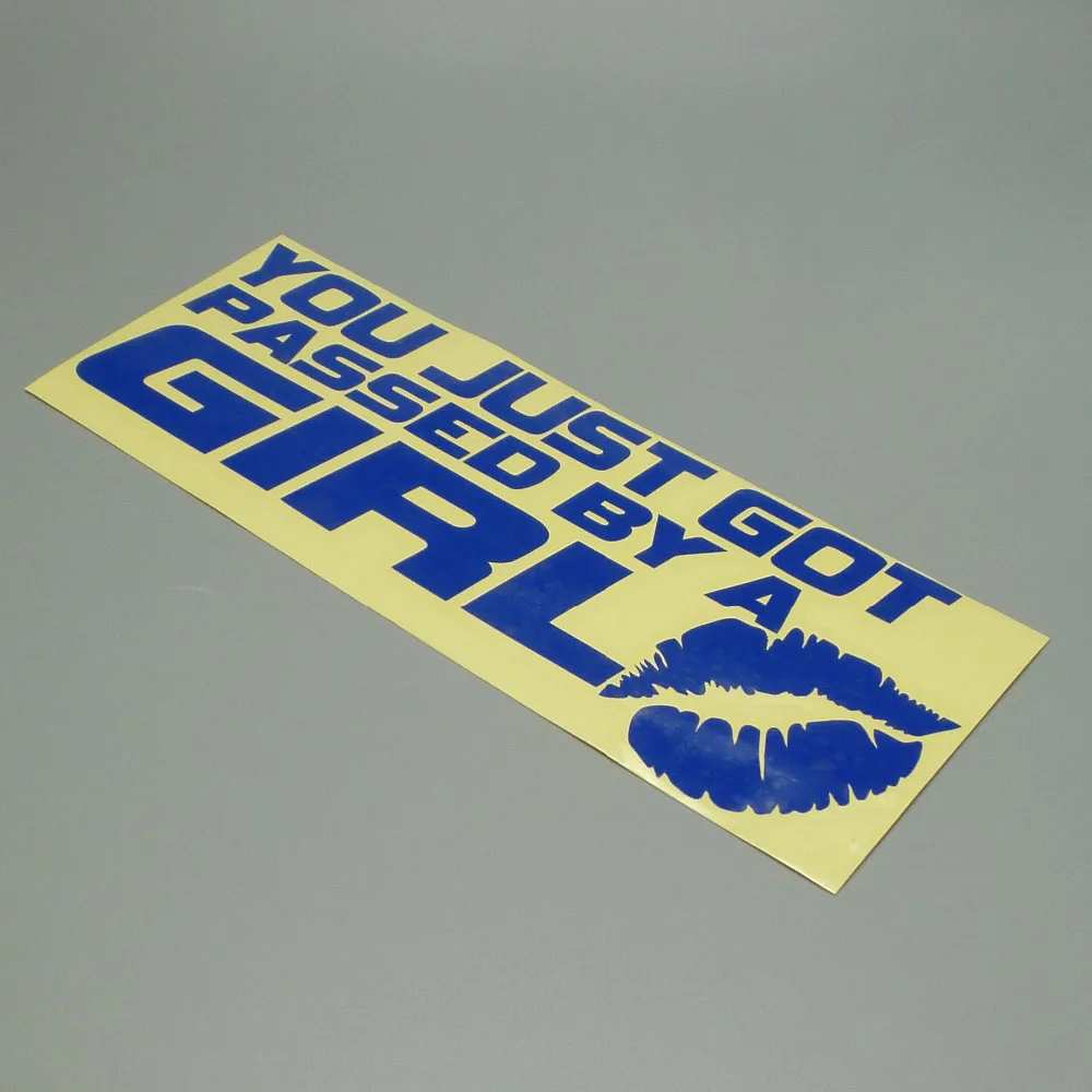 XGS DECAL - You Just Got Passed By a Girl Car Decals - 20 X 7.5 Cm - Waterproof Vinyl Outdoor Stickers for Cars, Motorcycles, Trucks, and Ebikes image 3