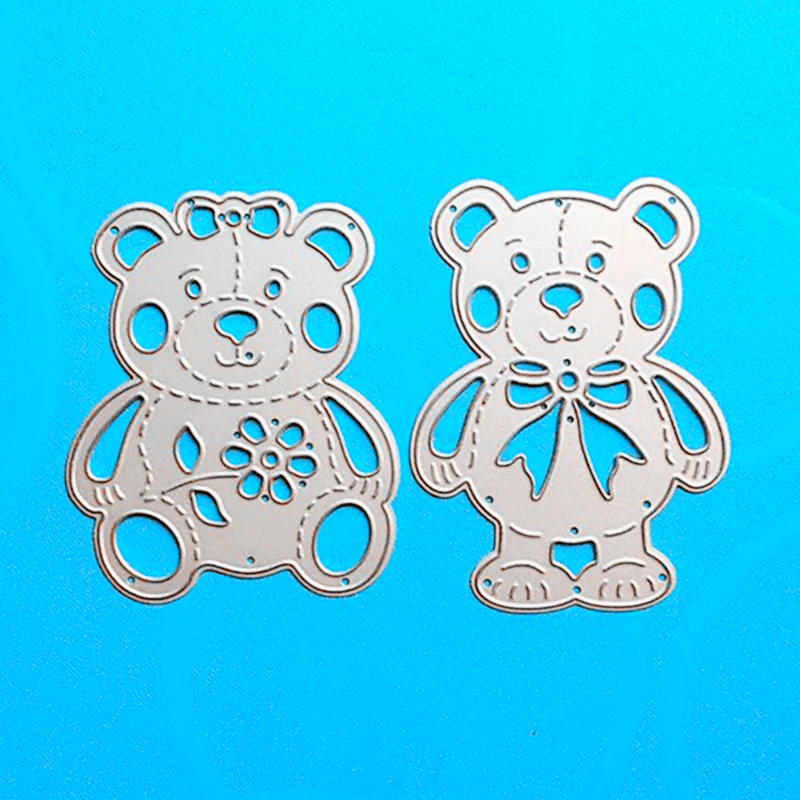

YLCD117 Bear Metal Cutting Dies For Scrapbooking Stencils DIY Cards Album Decoration Embossing Folder Die Cutter Template Mold