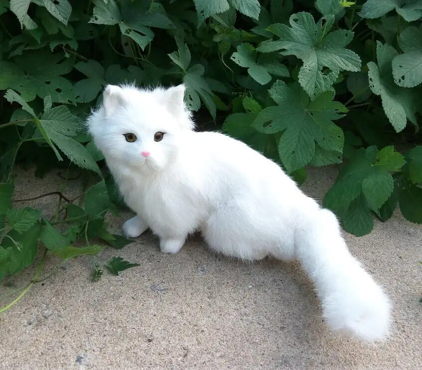 cute simulation cat lifelike handicraft white cat model gift about 26x28cm new simulation cat sleeping cat lifelike white cat model gift about 19x8x14cm