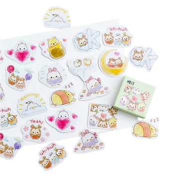 

45 Pcs/lot Cute special shape cartoon chicken Stickers Adhesive Stickers DIY Decoration Scrapbooking Stickers Gift box memo