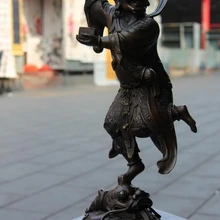 USPS в США S0050 Китайский Чистая Бронза Медь Фэн-Шуй Миф Цифра kuixing Куй Син Бог Статуя Искусства