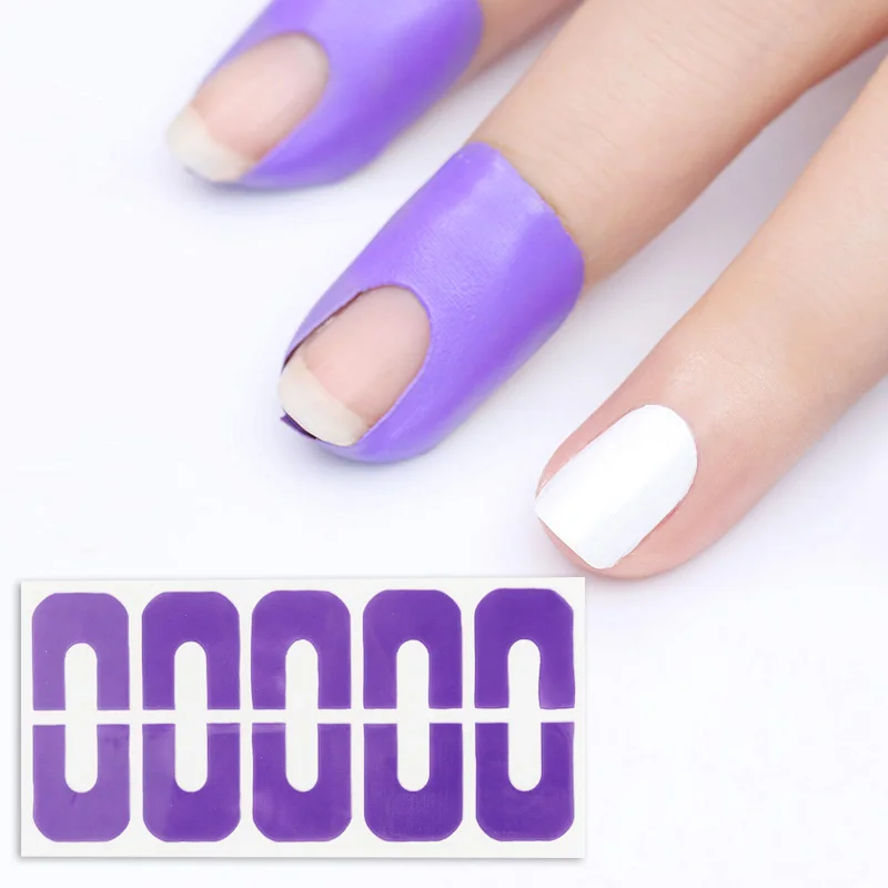 

BORN PRETTY 1 Sheet Peel Off Tape Spill-resistant Nail Protector Creative U-shape Finger Cover Sticker for Nail Art Tool