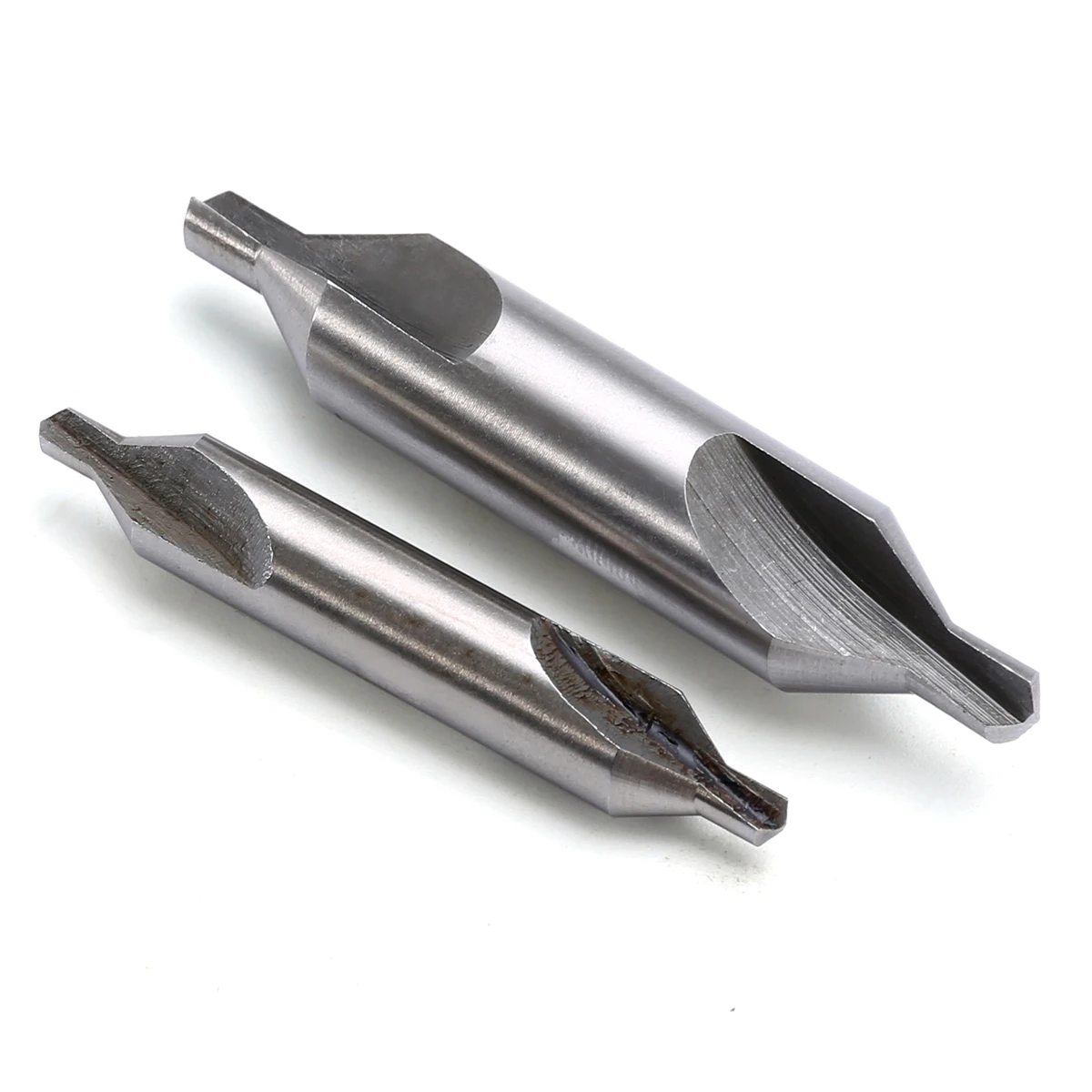 10pcs  60 Degree Combined Countersink Center Drills Bits 1/1.5/2/3.15/5mm High Speed Steel For Power Tools
