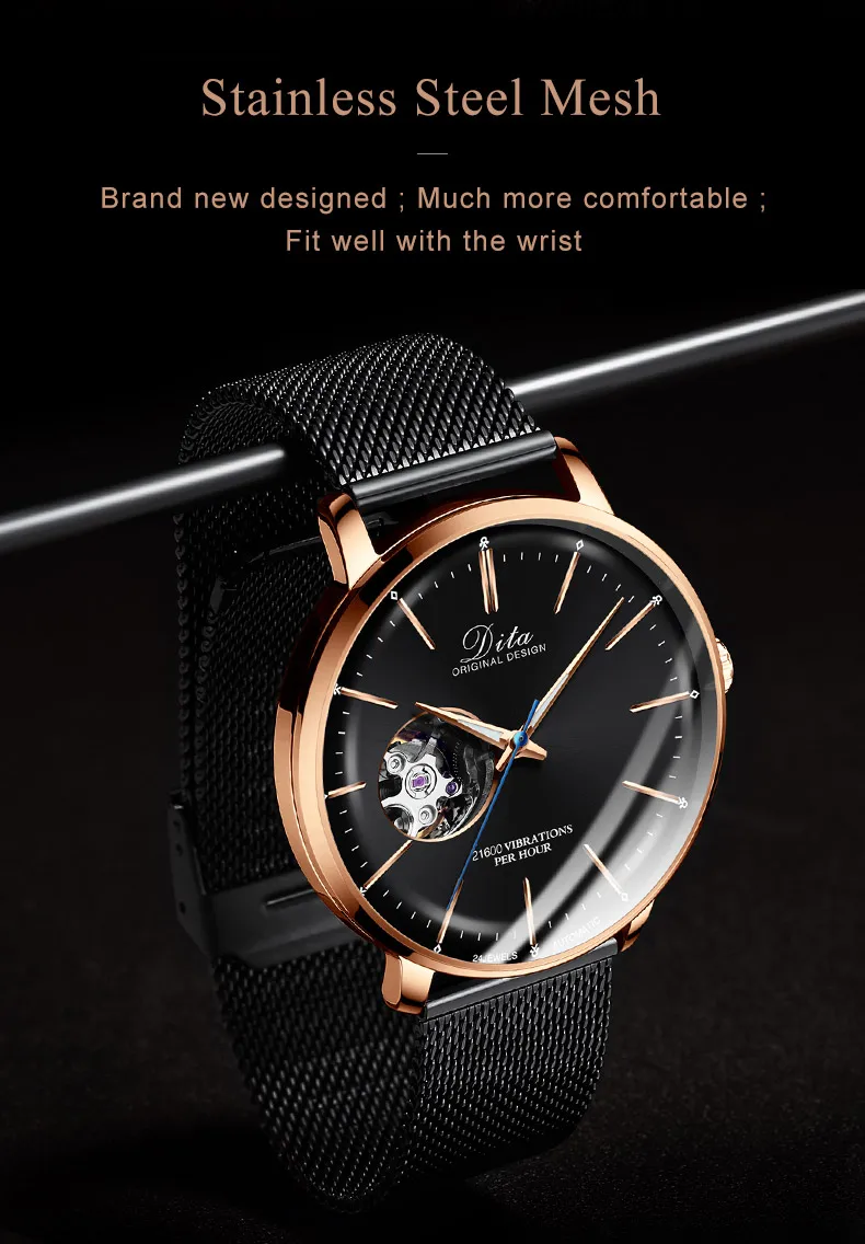Турбийон автоматические механические часы из нержавеющей стали relojes de mujer dw мужские наручные часы-браслет