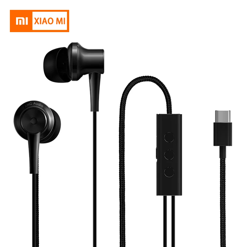 

Original Xiaomi ANC Earphone Type-C Noise Cancelling Earphone Wired Control With MIC For Xiaomi Max 2 Mi6 Smartphone Hybrid HD