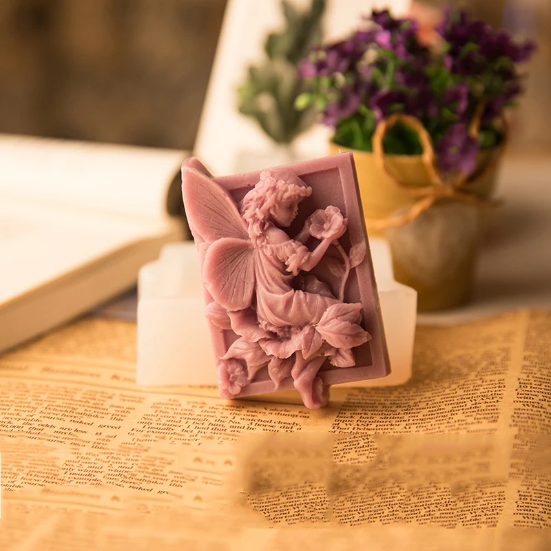 

Angel Girl With Flower Silicone Soap Mold DIY Craft Mould Handmade Soap Making Molds