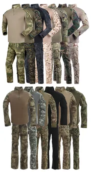 

Men Camouflage Suit Outdoor Army Frog Clothes Outdoor CS Field Coat Long Sleeve Instructor Tactical Military Hunt Combat Suit
