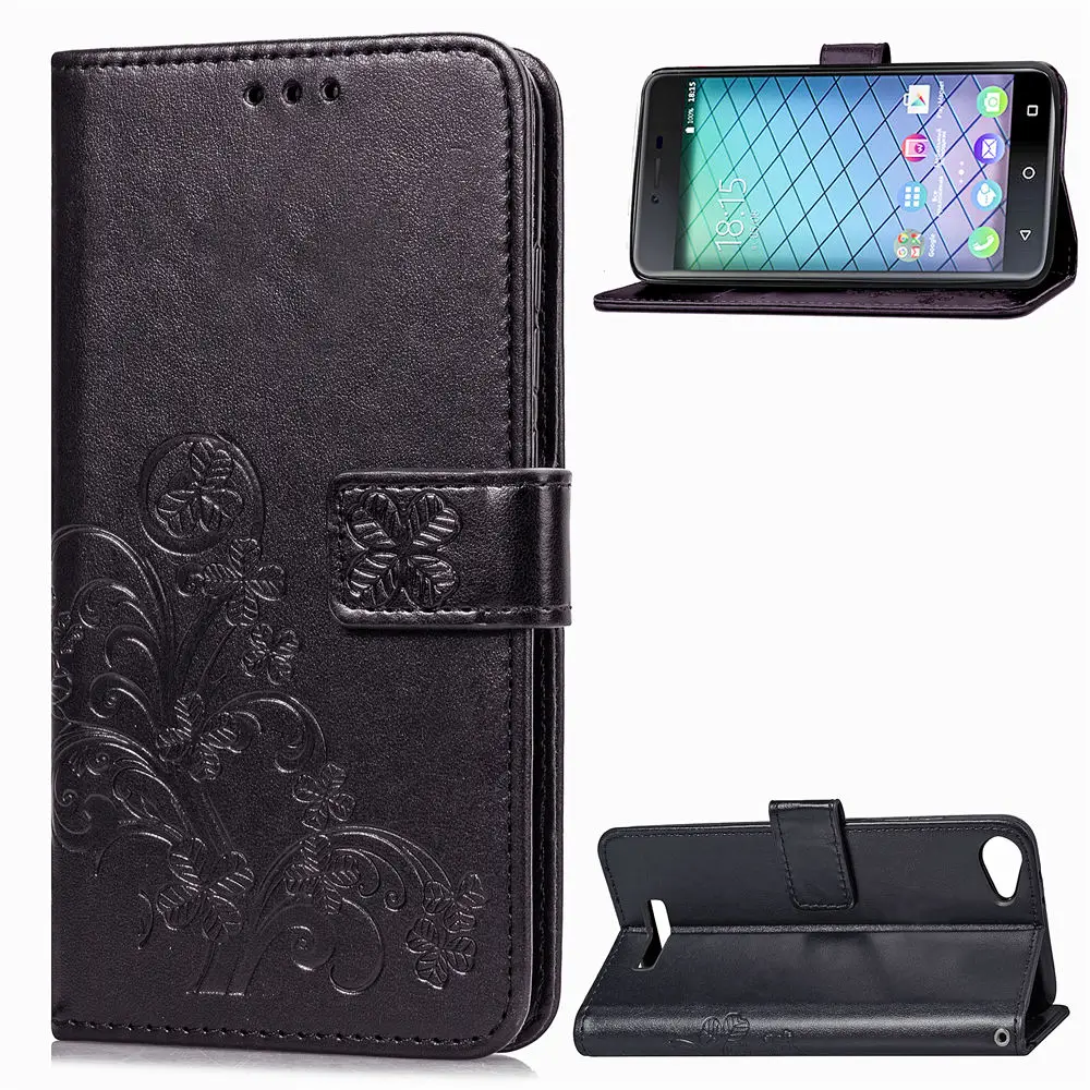 

BQ5059 Sculpture Emboss Leather Case for BQ Mobile BQS-5059 Cover Flip Stand Card Slot Wallet Cases Black BQS5059 BQS 5059