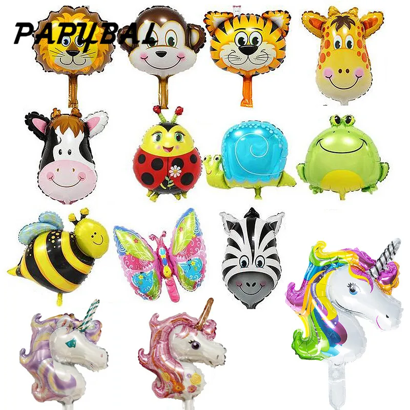 

1pc MIni Animal Balloons Jungle Safari Party Baloons Jungle Party Decorations Foil Animal Ballon Birthday Party Decor Kids Toys