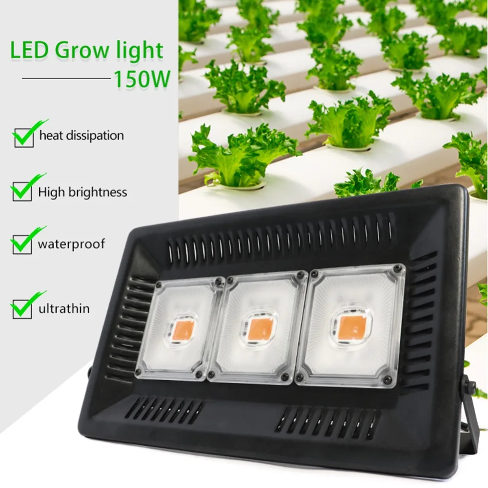 

Hot Waterproof Led Grow Light Full Spectrum 50/100/150W COB Grow LED Flood Light For Plant Indoor Outdoor Hydroponic Greenhouse