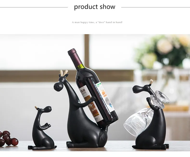 Современная креативная Подставка для бутылок красного вина из смолы, наборы для домашнего декора, статуэтки и миниатюры, свадебные украшения