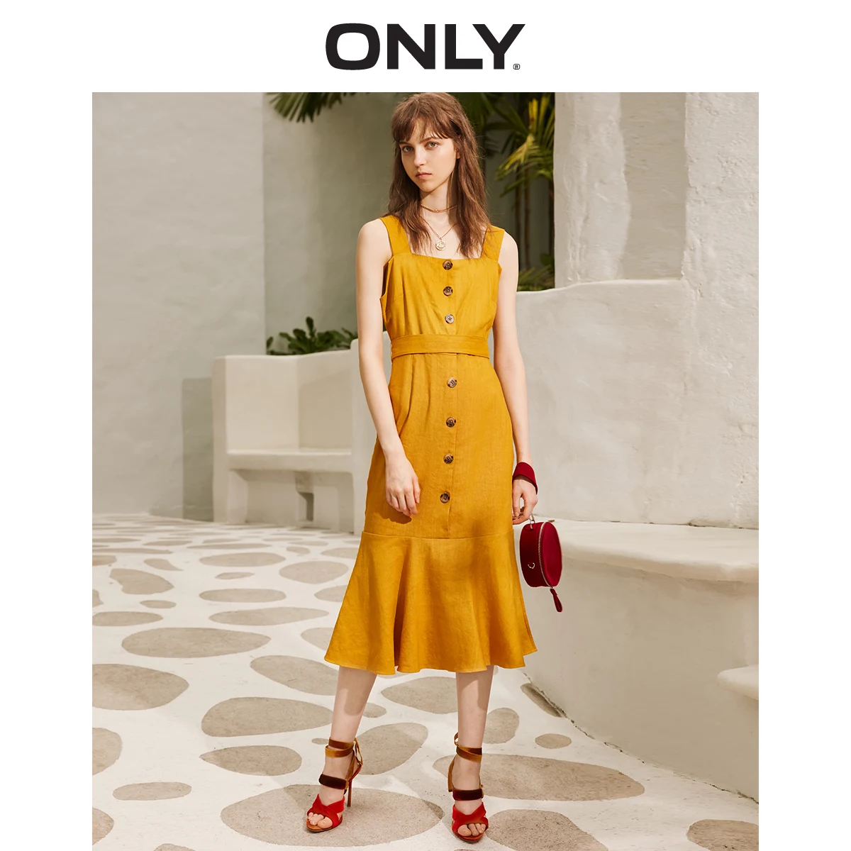 

ONLY Spring Summer New Slim Fit Slip Dress |119107636