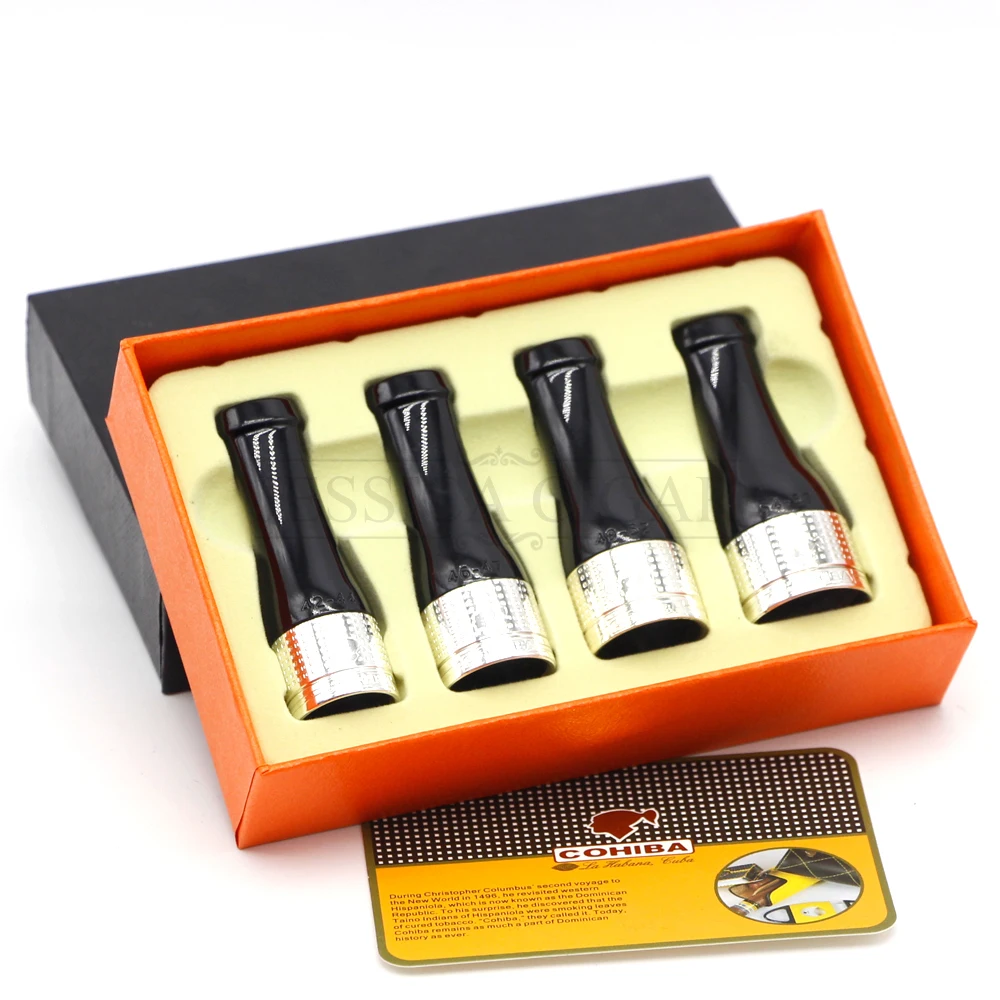 Натуральная Cohiba рот Выхлопные трубы для автомобиля Портативный карман сигары