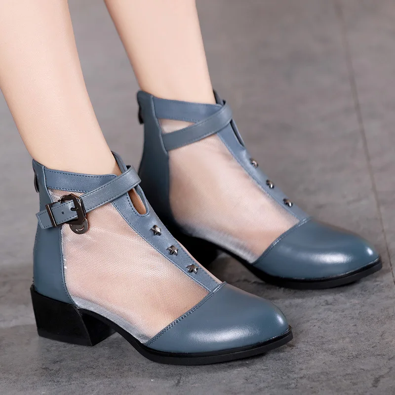 

2017 new spring tide shoes boots with thick leather boots, with Martin spring boots