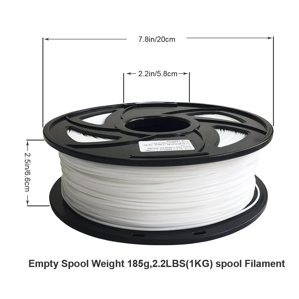 Goede 2019 Nieuwe 3D Printer Onderdelen 1 KG roll 1.75mm PLA Filament Plastic Wit Zwart Kleur 3D Afdrukken Materialen