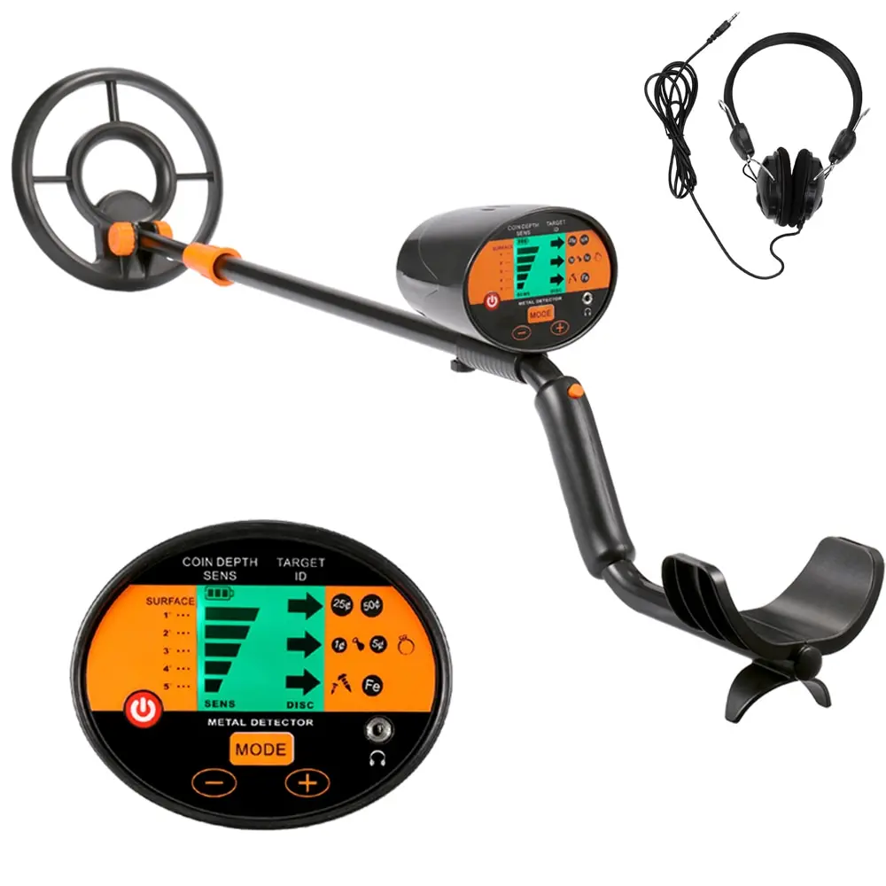 

Metal Detector UnderGround Digital Scanner Finder Gold Digger Treasure Seeking Hunter Metal Search Instrument Kit with Headphone