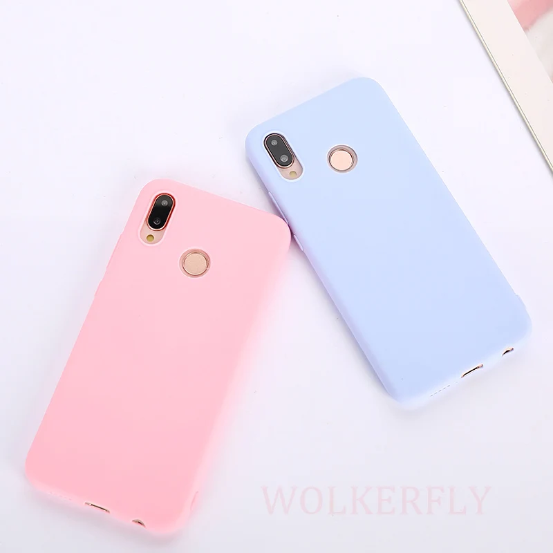 Силиконовый мягкий чехол Macarons для Huawei Y7 Y6 2019 P20 P30 Lite Pro Nova3 3i 4 P Smart Mate 20 Honor 10