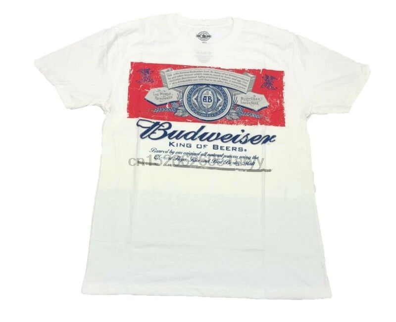 

Budweiser King Of Beers Can Logo Classic Alcohol Lager Beer Mens T Shirt S-2XL