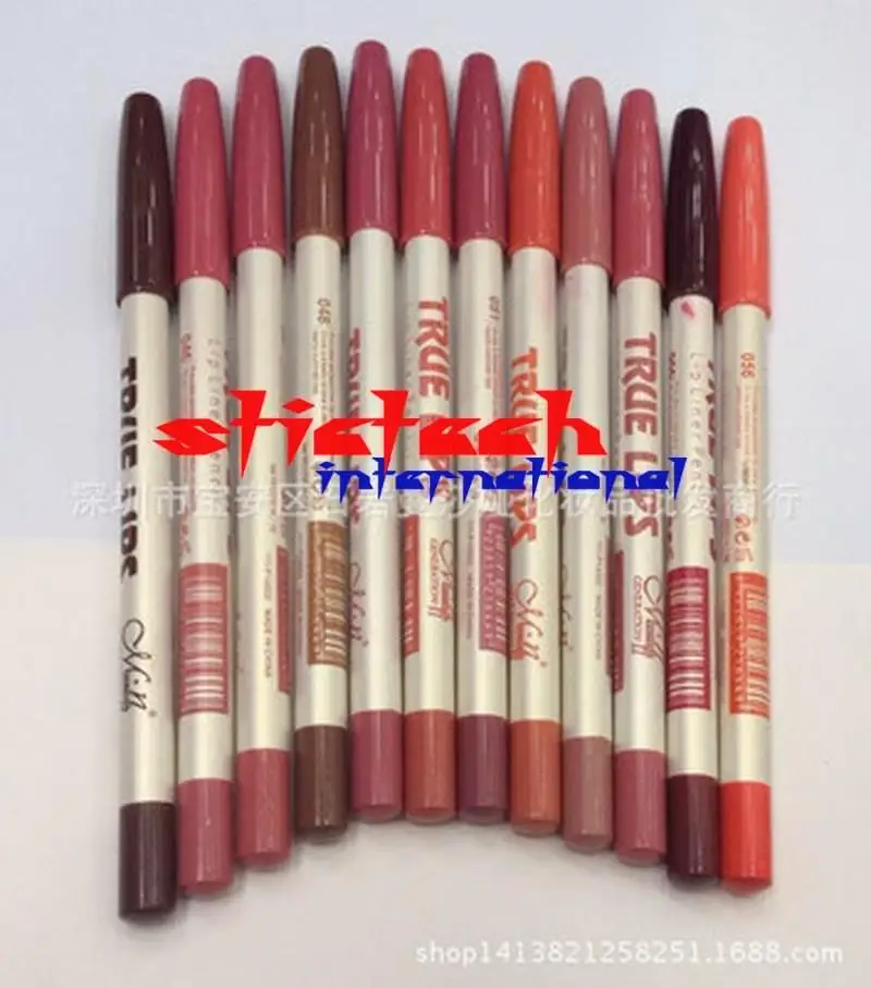 Ems или dhl 50 комплектов 12 шт./компл. Новое поступление Lipliner True Lips 12 цветов карандаш для губ водостойкий Макияж для губ 12 г - Цвет: Смешанный цвет