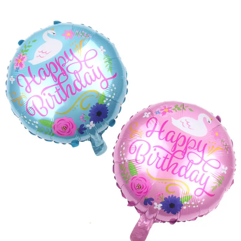 

1PC 18inch round happy birthday balloons Helium aluminium balloon birthday party decorations kids toys supplies