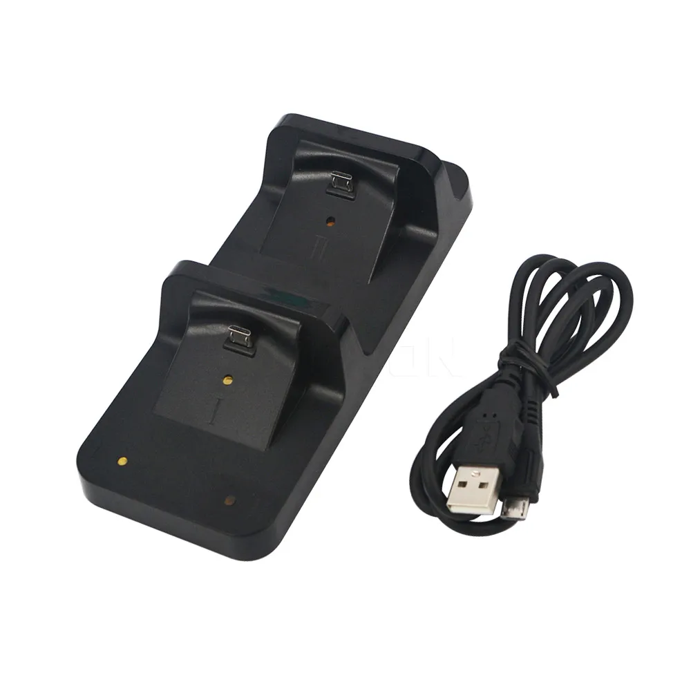 

New Dual Charger Dock Socket Stand USB Cable For PS 4 Controller For Playstation 4 Game Gaming Console Wholesale