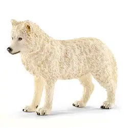 Оригинальный подлинный моделирование животных фигурка игрушки Arctic Wolf фигурка ПВХ декоративная развивающая игрушка для детей