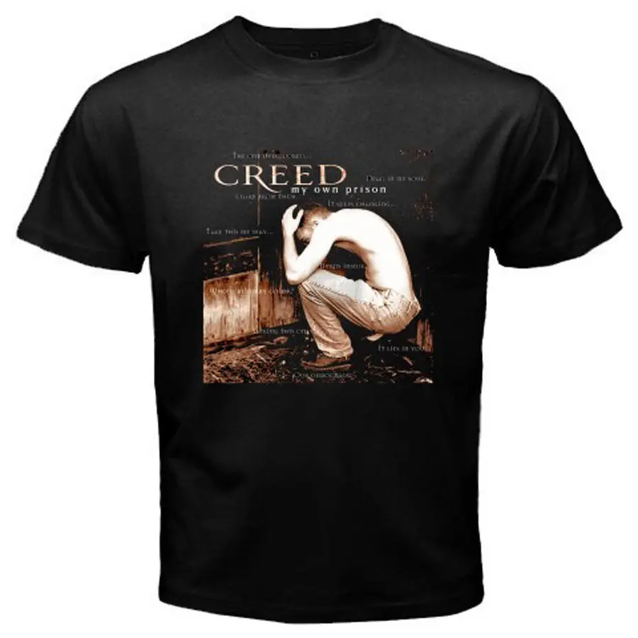 Новинка CREED * My Own Prison Rock Band Мужская Черная Футболка размер S до 3XL футболка