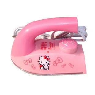 

Upgraded Hello Kitty Mini Cartoon Cute Design Thermostat Electric Iron Thermostat Irons Mini Handheld Irons Pink Color Cheap