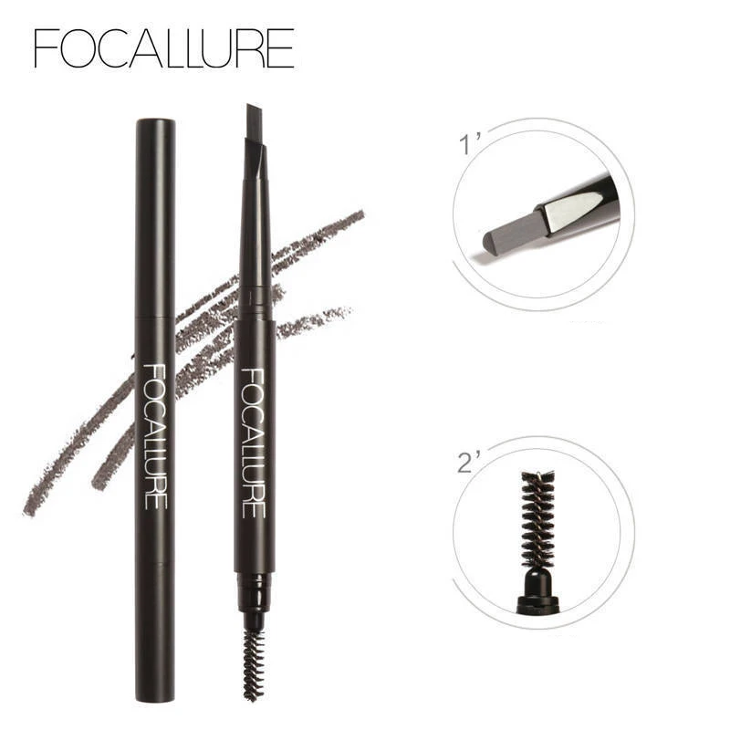 

FOCALLURE Waterproof 3 Colors Eye Brow Eyeliner Eyebrow Pen Pencil Waterproof Microblading Eyebrow Ultra-thin Carving Eyebrow