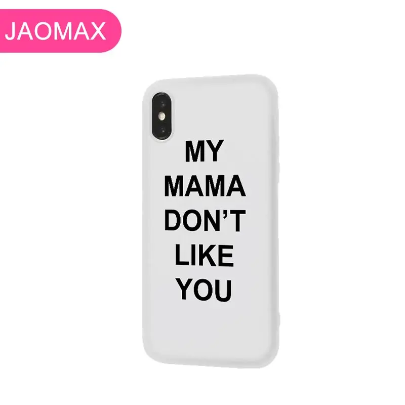 Jaomax Мягкая силиконовая задняя крышка письмо Цитата конфеты цветной чехол для
