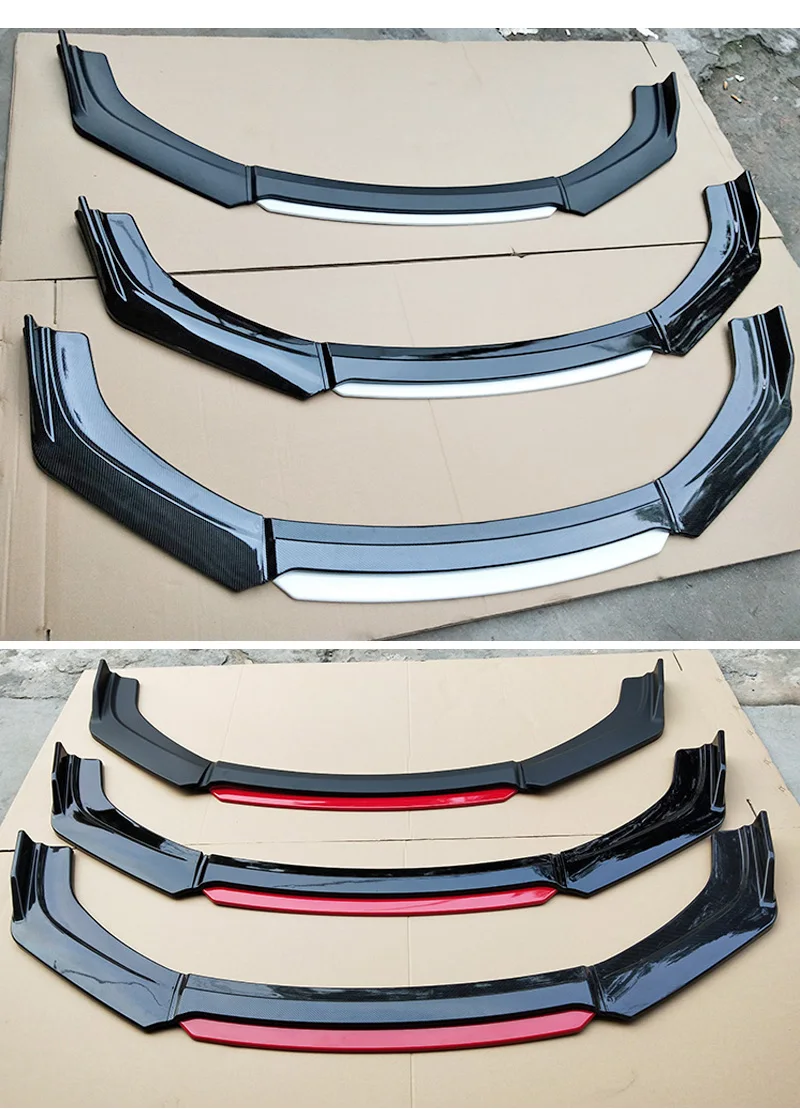 Front Bumper Spoiler Protector Plate Lip Body Kit Carbon Surface Chin Shovel Contrast Color Design For SX4 S-cross 2013