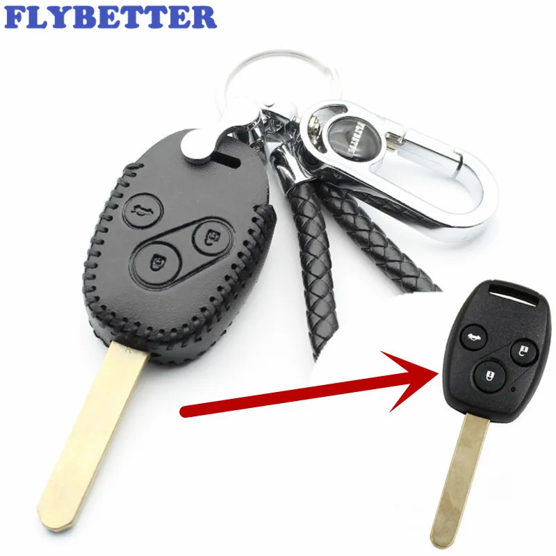 FLYBETTER чехол из натуральной кожи с 3 кнопками для Honda Accord/Insight/CRV/Civic/Odyssey