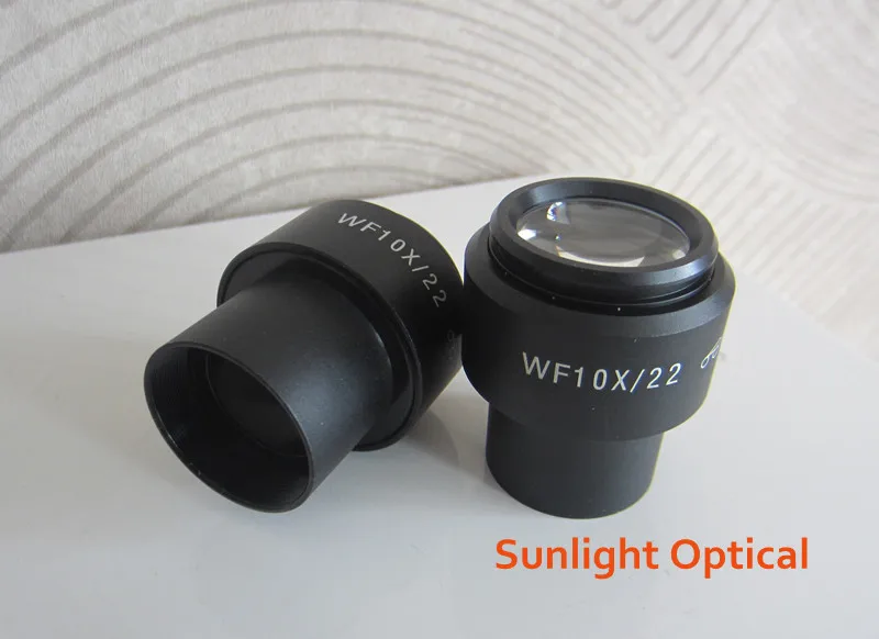 WF10X/22 мм зум регулируемый высокий окуляр широкий угол оптический стерео микроскоп окуляр объектив 30 мм с резиновой пластиковой защитные очки