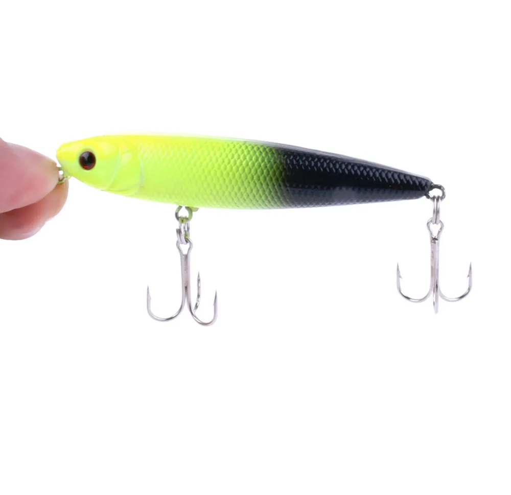 

HENGJIA 1pc 8.5g 76mm Floating Pencil Fishing Lure Topwater Surface Fish Hard Bait Artificial wobblers bait fishing tackle