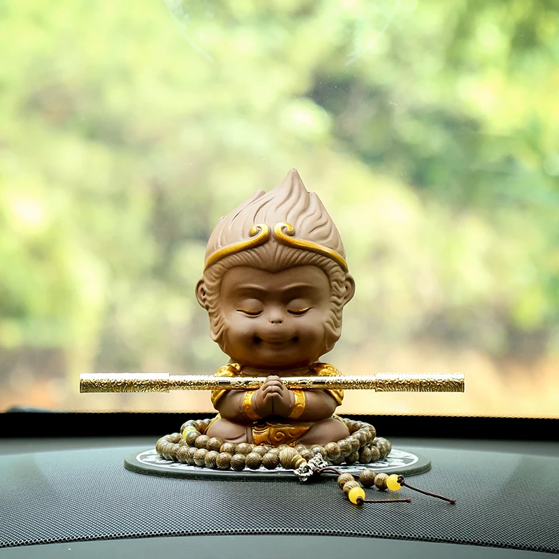 

Creative car decoration Cute monkey Vehicle mounted ornament Interior decorations Goods on the car Sage in Qi Sun WuKong