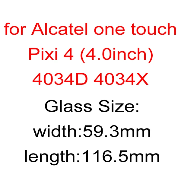 Для Alcatel One Touch pixi 4 4,0 дюймов 4034D 4034X pixi 4 Закаленное стекло Защитная пленка для телефона HD прозрачная защита экрана