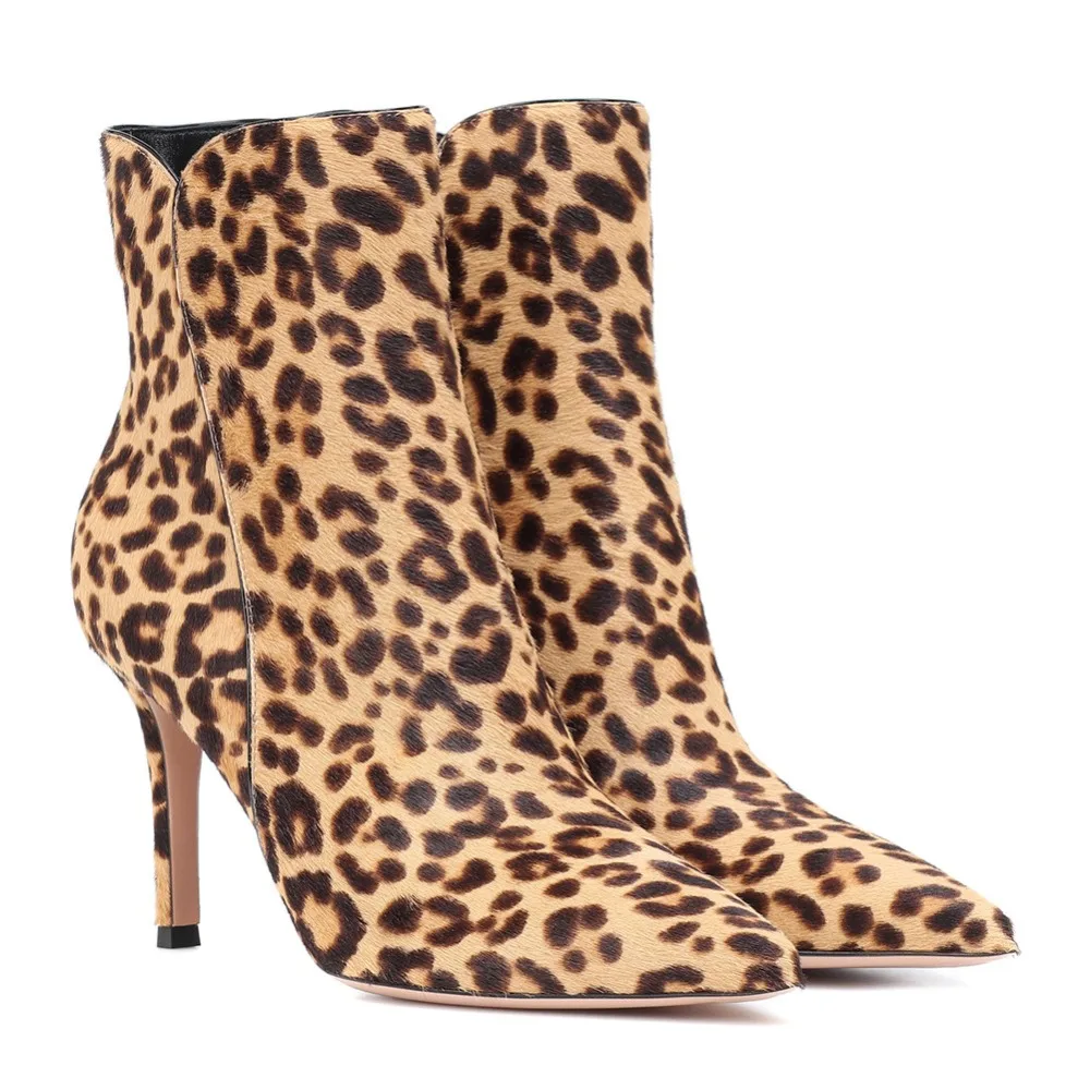 Léopard Pointu 2019 Grande Taille Femmes Sexy De Multi Chaussures Stiletto Bottines XPukZi