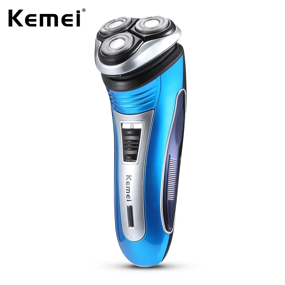 

Kemei 100-240V Rechargeable Electric Shaver 3D Triple Floating Blade Heads Shaving Razors Face Care Men Beard Trimmer Machine 46