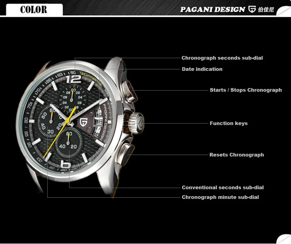 Новые часы PAGANI Дизайн мужские роскошные брендовые многофункциональные кварцевые Хронограф Спортивные Повседневные часы для дайвинга мужские Relogio Masculino