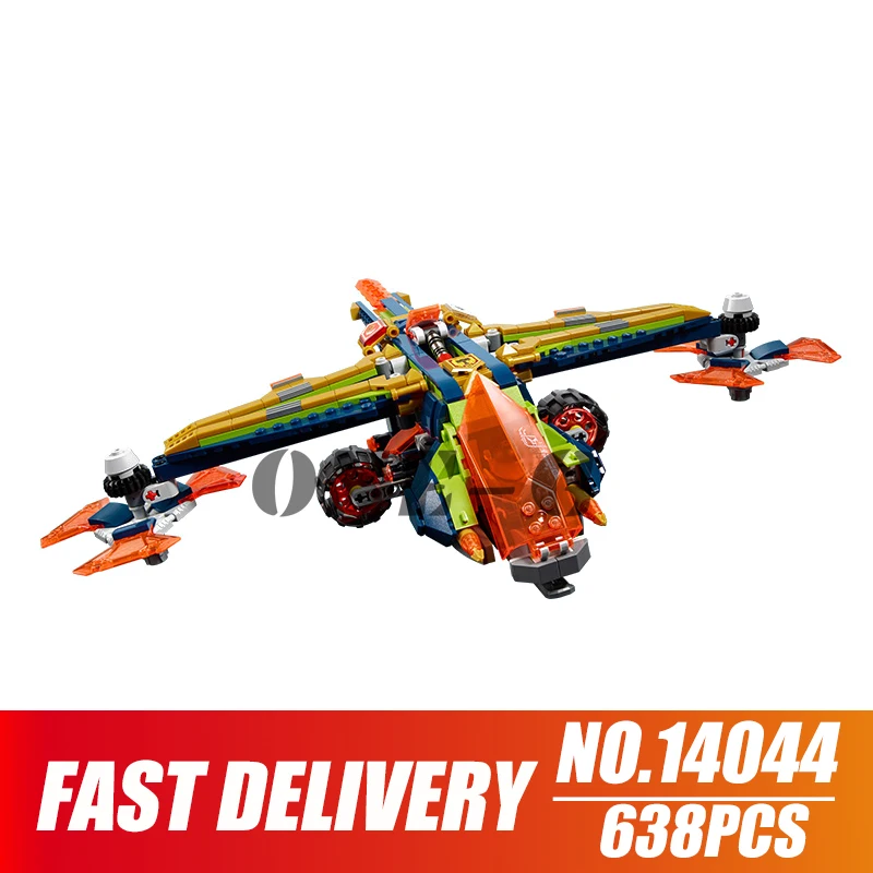 Строительные блоки Aaron's X-bow 10818 588 шт совместимые legoinglys nexo Рыцари 72005 кубики