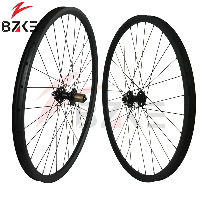 Top BZKE carbon fiber 29 mountain bike wheels 35mm width asymmetric carbon disc wheel135mm quick release tubeless 29er mtb wheelset 2