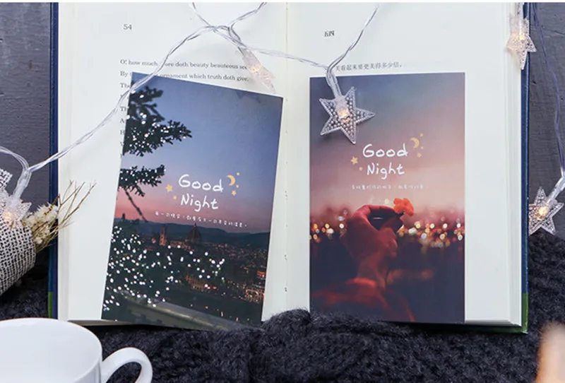 Infeel. me открытка с надписью «good night» поздравительная открытка бумажная Закладка 1 лот = 1 упаковка = 30 шт