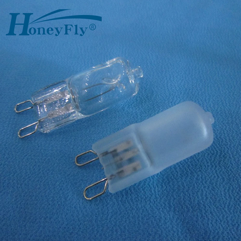 

HoneyFly 10pcs G9 Halogen Lamp Light Bulb Capsule Clear Crystal Light 220V 20W 30W 40W Halogen G9 Warm White For Commercial