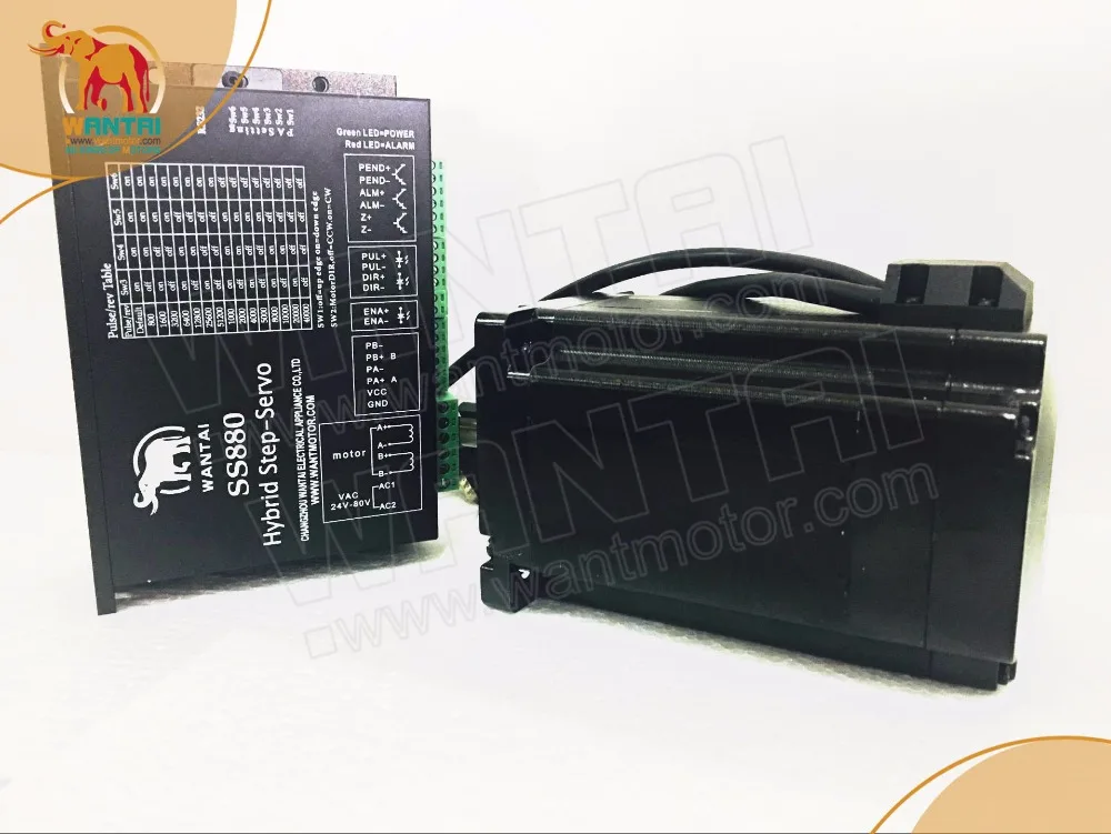 Шаговый двигатель с замкнутым контуром Nema 34 9 нм 6 А и серводвигатель SS880 + кабели 3